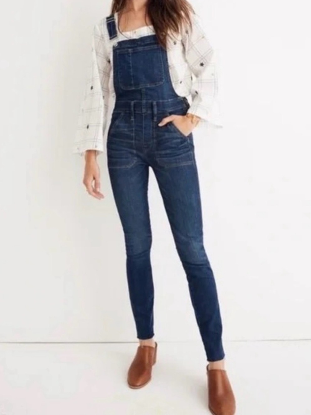 Madewell Skinny Overalls in Judd Wash, Size M